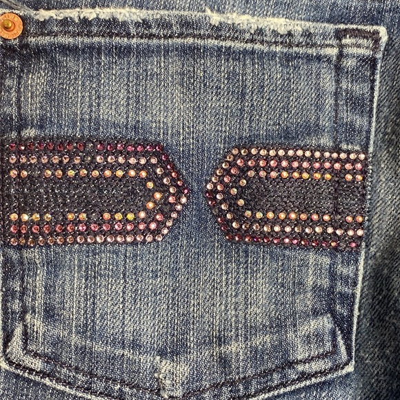 7 for all mankind bootcut blue jeans cut 721919 size 29 - Picture 5 of 11